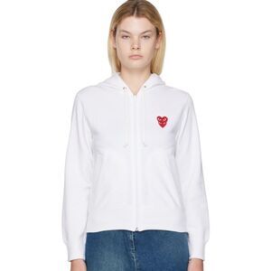 COMME DES GARCONS PLAY ♥️♥️ Double Heart Zip Hoodie unisex NWT Small